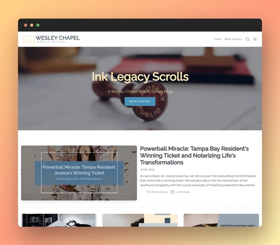 Ink Legacy Scrolls Site